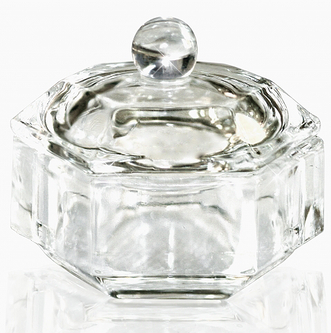 Transparent Glass Cup with Cap for Fluid 25 мл