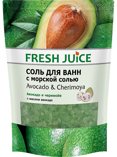 Сіль для ванни Avocado & Cherimoya дой-пак 500 мл