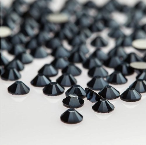 Decorative Crystals For Nails SS 12 Jet Satin (200 pieces)