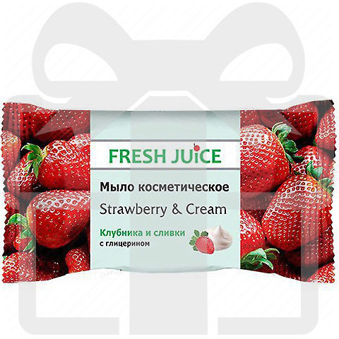 Подарунок! Cosmetic Soap Strawberry and Cream 75 гр
