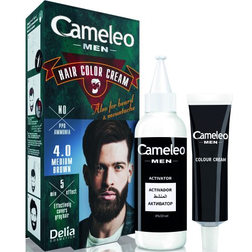 Cameleo Men Hair Color Cream Medium Brown 30 мл