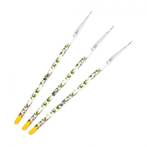 Set of Brushes for Drawing Lines Flowers 3 шт