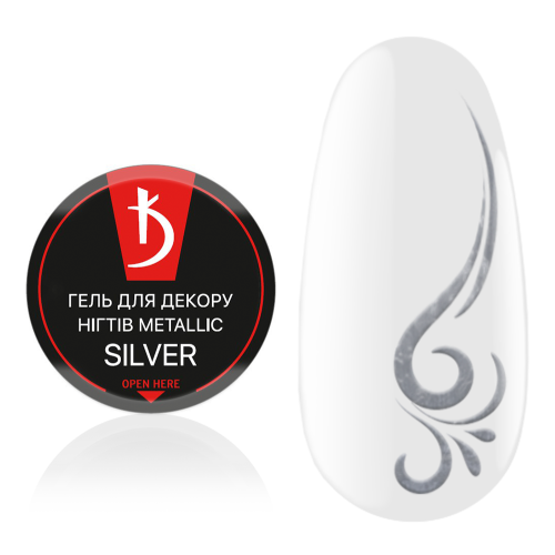 Gel for Nail Decoration Metallic Silver 4 г