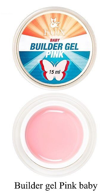 Моделирующий гель f.o.x Builder Gel Pink Baby, 30 мл. Fox Builder Gel Baby Pink. Builder Gel Clear 30ml. Купить f. o. x Builder Gel Baby Pink Fox.