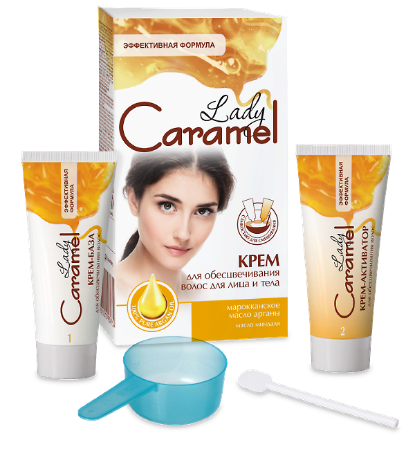 Олія та крем Lady Caramel Face & Body Hair Bleaching Cream 2x50 мл купити в Bone.ua