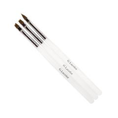 Set of Brushes for Escalating Gel with Transparent Handle