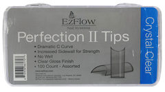 Perfection II Nail Tips Crystal Clear 100