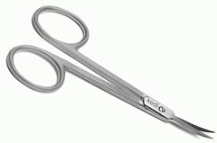 Cuticle Scissors with Pointed Tip, Curved 9см