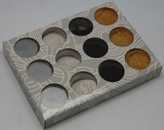 Decoration Set 4 Colors Silver White Gold Black Gold 12 шт