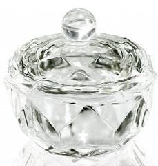 Transparent Glass Cup with Cap for Fluid 20 мл