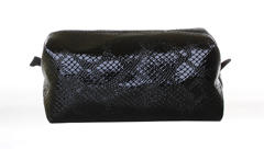 Travel Black Reptile Medium Cosmetician