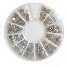 Silver Stones Assorted (butterflies, moths, droplets, leaves, flowers, circles)