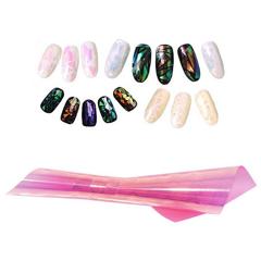 Foil broken glass №49 Pink mirror