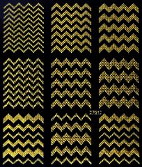 3D Nail Stickers Gold DP310