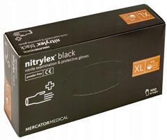 Nitrylex PF Black Gloves XL (9-10) 100 шт