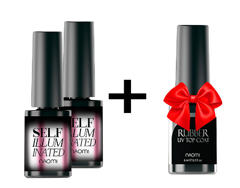 Акція! Купи два гель-лаки Naomi Self Illuminated 6 мл та отримай базу або топ Naomi 6 мл у подарунок!