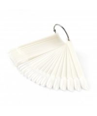 Демонстраційна натуральна овальна палітра-віяло на кільці 50 типс