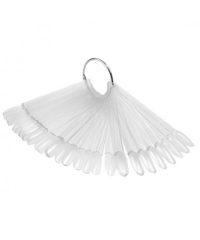 Демонстраційна прозора овальна палітра-віяло на кільці 50 типс