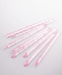 Reusable Plastic Cuticle Sticks Light Pink 50 шт