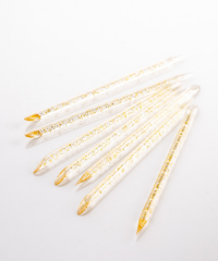 Reusable Plastic Cuticle Sticks Yellow 50 шт