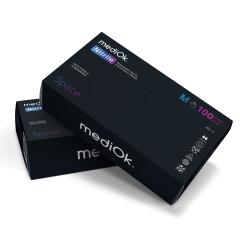 Nitrile Gloves Space Black M 100 шт