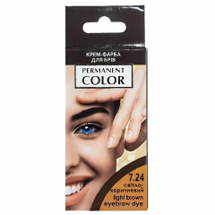Permanent Color Light Brown Eyebrow Dye 7.24