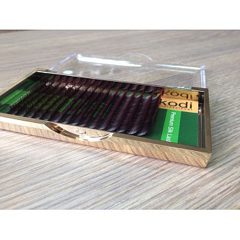 Colored Red Eyelashes Mix B/0,15 мм/10-16 мм