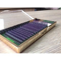 Colored Purple Eyelashes Mix C/0,15 мм/10-16 мм