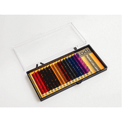 Multicolored Eyelashes Kit D/0,15 мм/12 мм