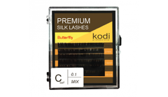 Colored Dark-Brown Eyelashes Mix З /0,10 мм/8-14 мм Butterfly pack