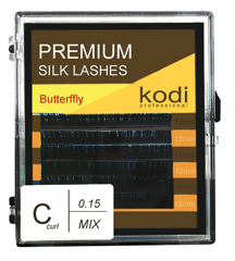 Colored Blu Eyelashes Mix C /0,15 мм/12 мм Butterfly pack