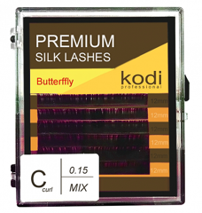 Colored Purple Eyelashes Mix З /0,15 мм/12 мм Butterfly pack