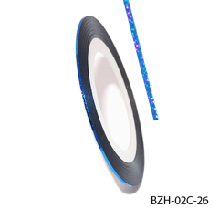 Nail Strips Blue Glitter