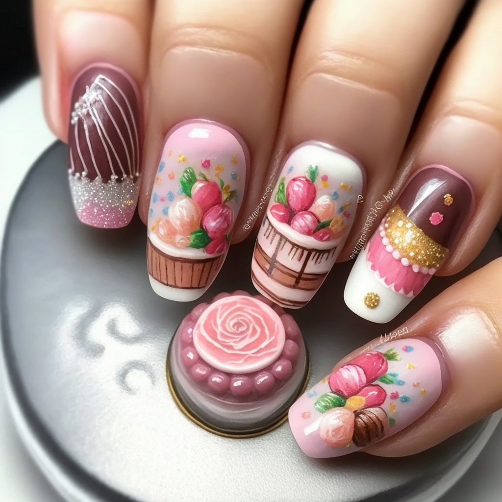 Манікюр з яскравим синім лаком - помилки у стилі