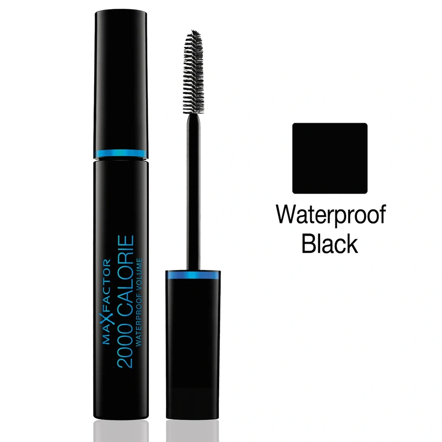 Водостійка об`ємна туш Max Factor 2000 Calorie WTP Waterproof Mascara №01 Black №1 Black
