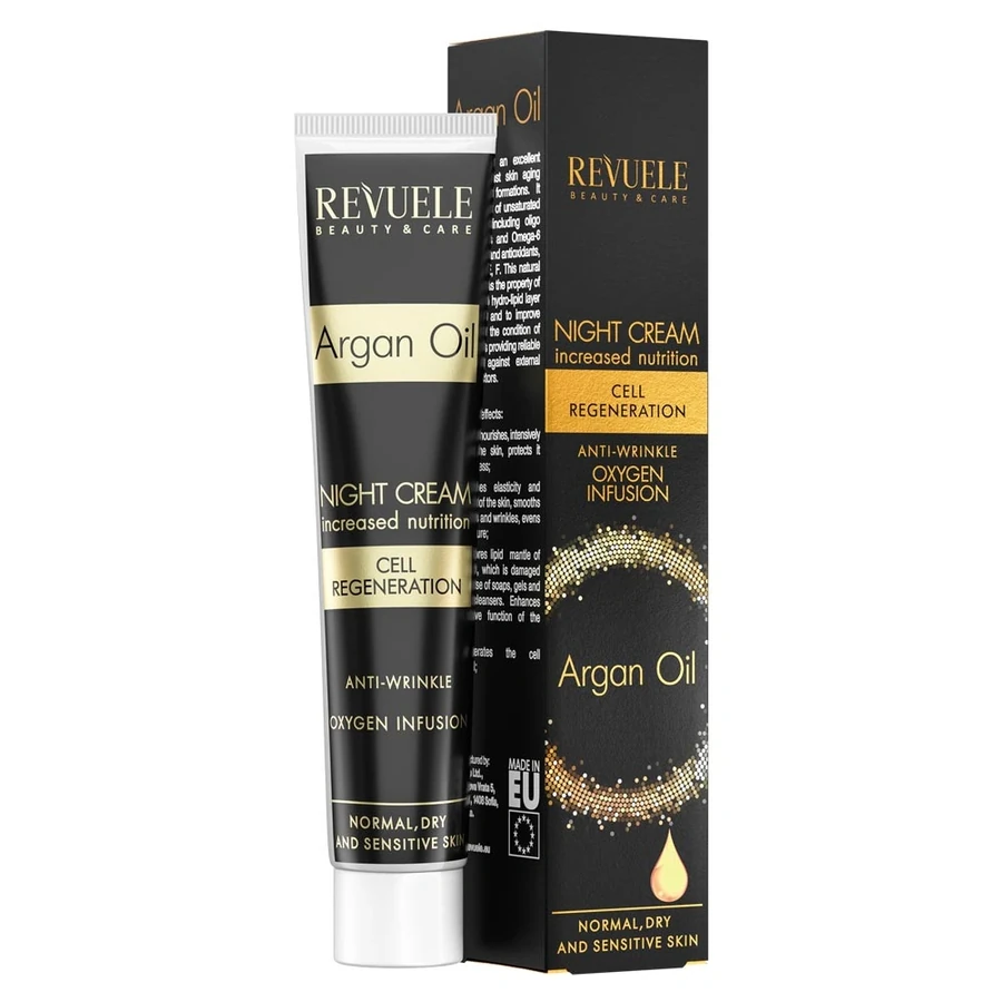 Нічний крем для обличчя з аргановим маслом Revuele Argan Oil Moisturizing Night Cream 50 мл