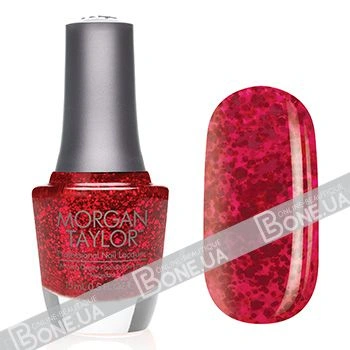 Лак Morgan Taylor Deck the Halls рубіновий з глітером 15 мл