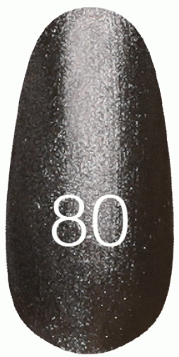 Лак Kodi Nail Polish №80 коричневий із сріблястим шиммером 15 мл