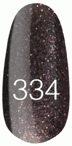Лак Kodi Nail Polish №334 чорний із бронзовим гліттером 15 мл