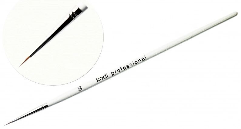 Пензлик для розпису колонок Kodi Brush for painting kolinsky White №00 Luxe