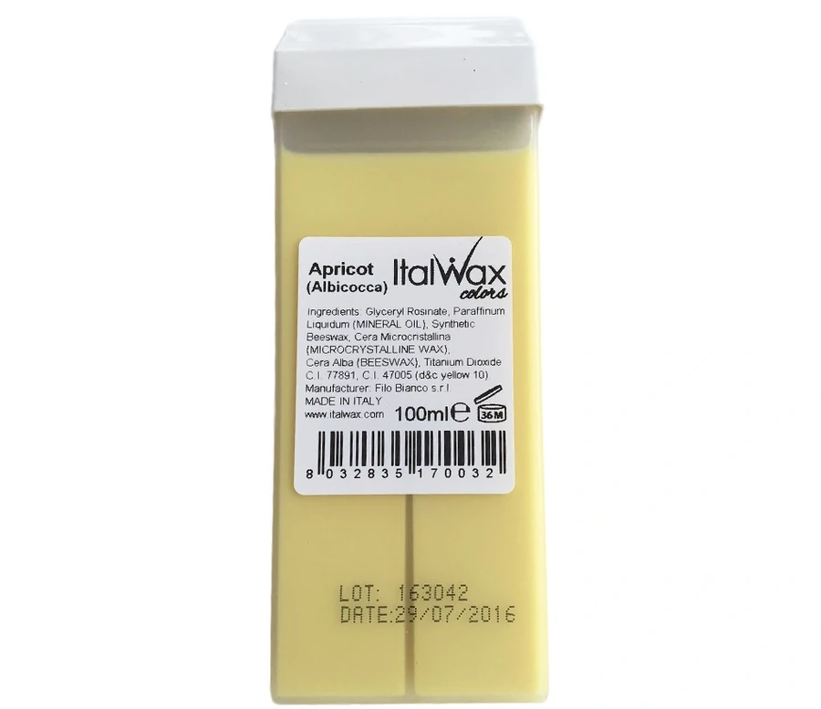 Віск у касетах із роликом Абрикос ItalWax Apricot Roller Wax 100 мл