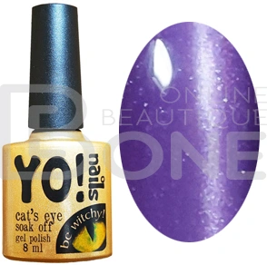Магнітний гель-лак Yo!Nails Cats Eye №08 пастельно-фіолетовий з шиммером 8 мл