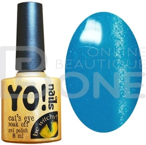 Магнітний гель-лак Yo!Nails Cats Eye №12 блакитний із шиммером 8 мл