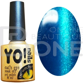 Магнітний гель-лак Yo!Nails Cats Eye №13 темно-бірюзовий із шиммером 8 мл