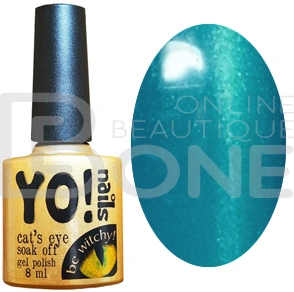 Магнітний гель-лак Yo!Nails Cats Eye №20 блакитний із шиммером 8 мл