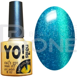 Магнітний гель-лак Yo!Nails Cats Eye №22 темно-бірюзовий із шиммером 8 мл