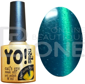 Магнітний гель-лак Yo!Nails Cats Eye №23 зелений із шиммером 8 мл