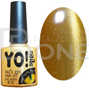 Магнітний гель-лак Yo!Nails Cats Eye №40 золотистий із шиммером 8 мл