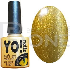 Магнітний гель-лак Yo!Nails Cats Eye №45 золотистий із шиммером 8 мл