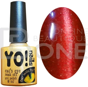 Магнітний гель-лак Yo!Nails Cats Eye №50 бордовий 8 мл